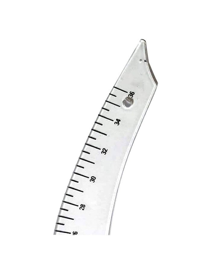 Jasol French Curve with Marking Armhole Curve Tailoring Materials Dark Visible Lines (Transparent) - Image 4